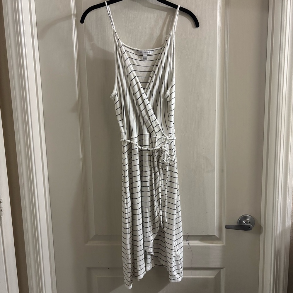 41 Hawthorn Black and White Striped Midi Dress